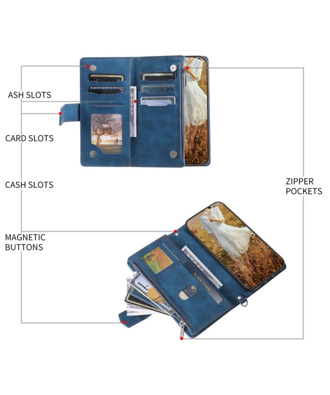 Étui à Fermeture Éclair Moto G85 5G Rembourré