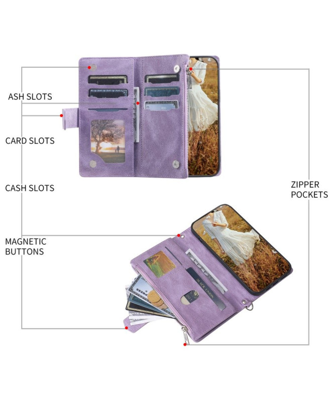 Étui à Fermeture Éclair Moto G85 5G Rembourré