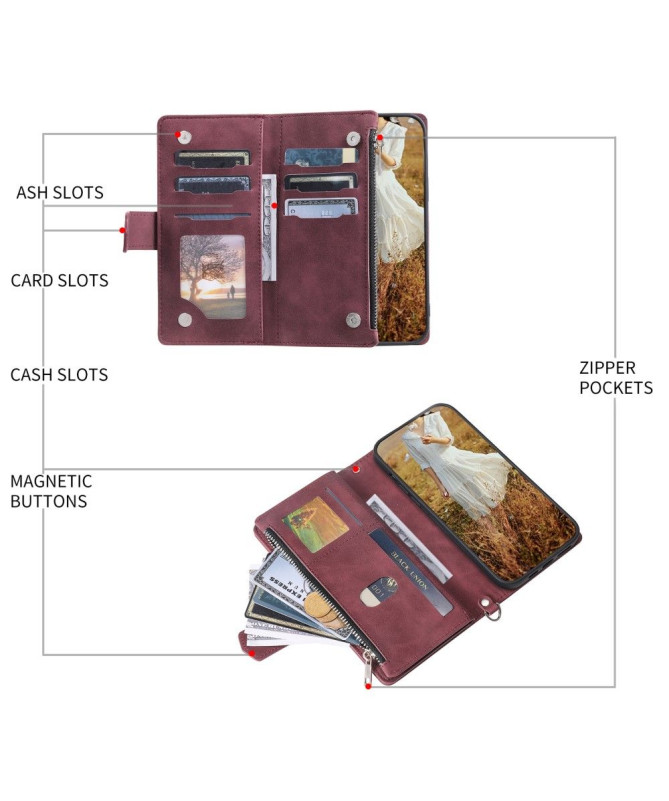 Étui à Fermeture Éclair Moto G85 5G Rembourré