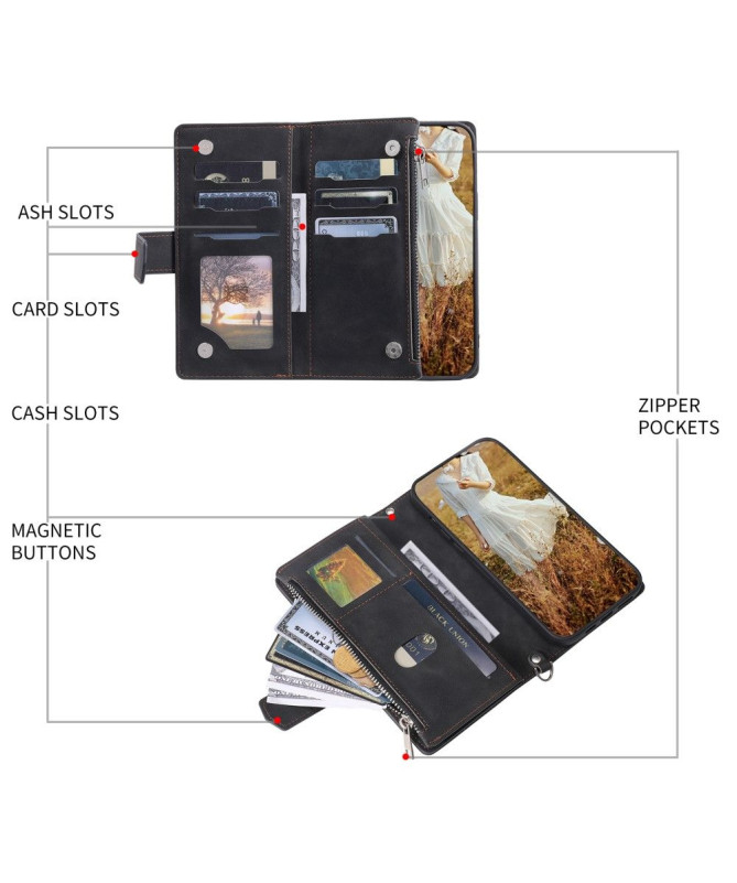 Étui à Fermeture Éclair Moto G85 5G Rembourré