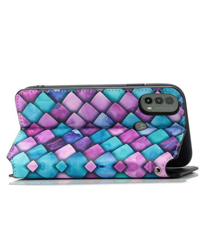 Housse Motorola Moto E40 / E30 / E20 style écaille coloré