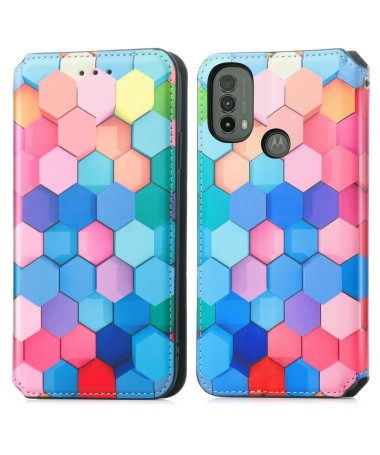 Housse Motorola Moto E40 / E30 / E20 nid d'abeille coloré