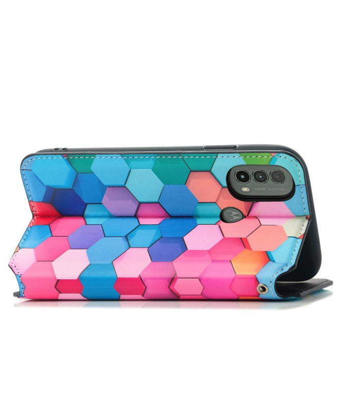 Housse Motorola Moto E40 / E30 / E20 nid d'abeille coloré