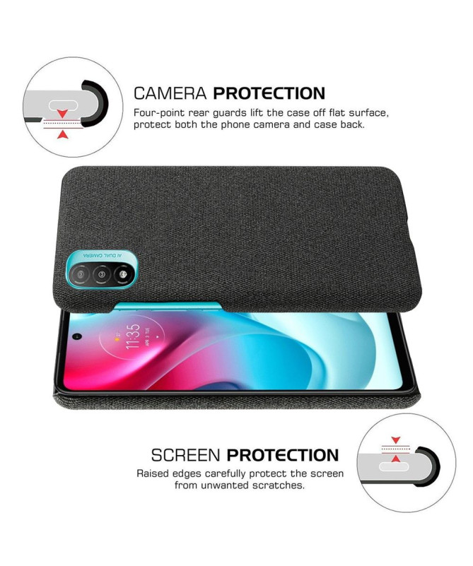 Coque Motorola Moto E20 / E30 / E40 revêtement tissu