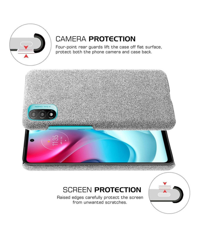 Coque Motorola Moto E20 / E30 / E40 revêtement tissu