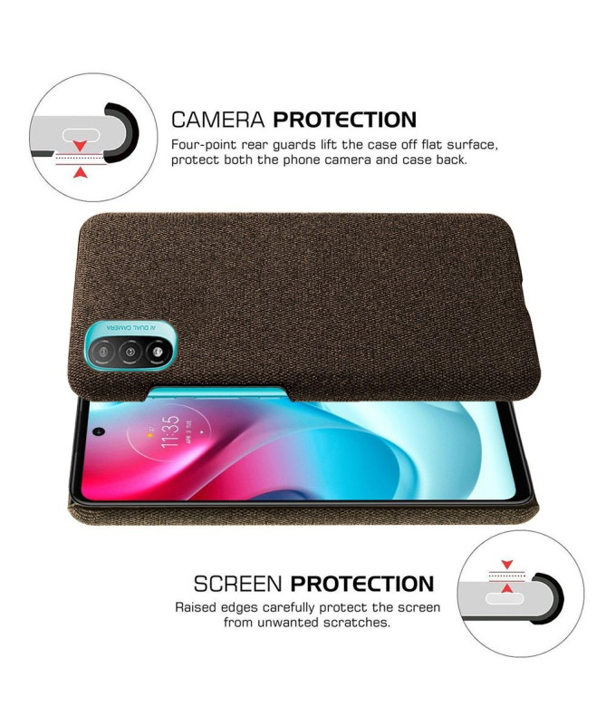 Coque Motorola Moto E20 / E30 / E40 revêtement tissu