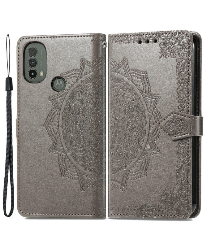 Housse Motorola Moto E20 / E30 / E40 Mandala relief en simili cuir