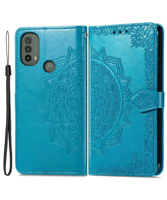 Housse Motorola Moto E20 / E30 / E40 Mandala relief en simili cuir