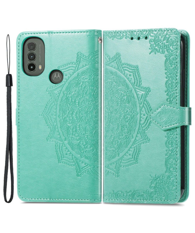 Housse Motorola Moto E20 / E30 / E40 Mandala relief en simili cuir