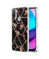 Coque Motorola Moto E20 / E30 / E40 marbre et fleurs