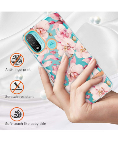 Coque Motorola Moto E20 / E30 / E40 Gardénia fleur rose