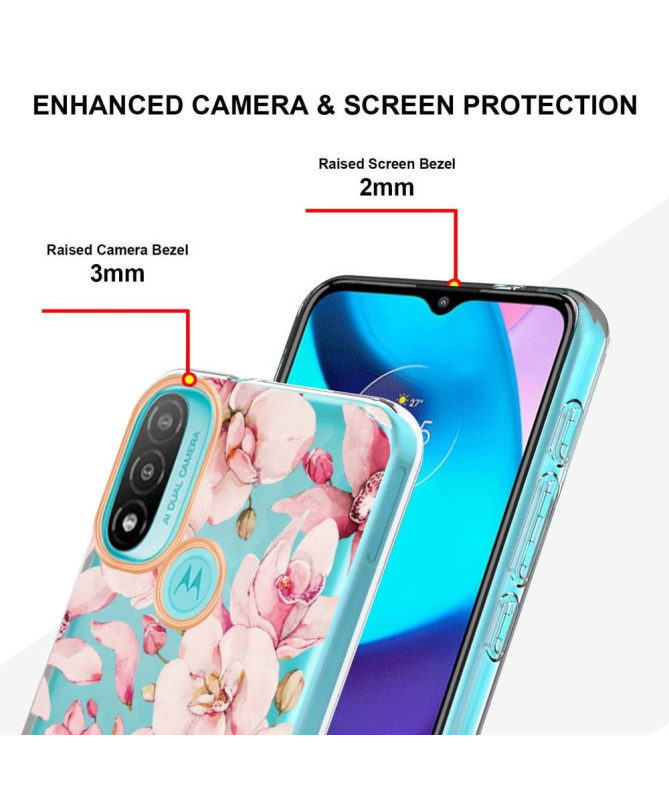 Coque Motorola Moto E20 / E30 / E40 Gardénia fleur rose