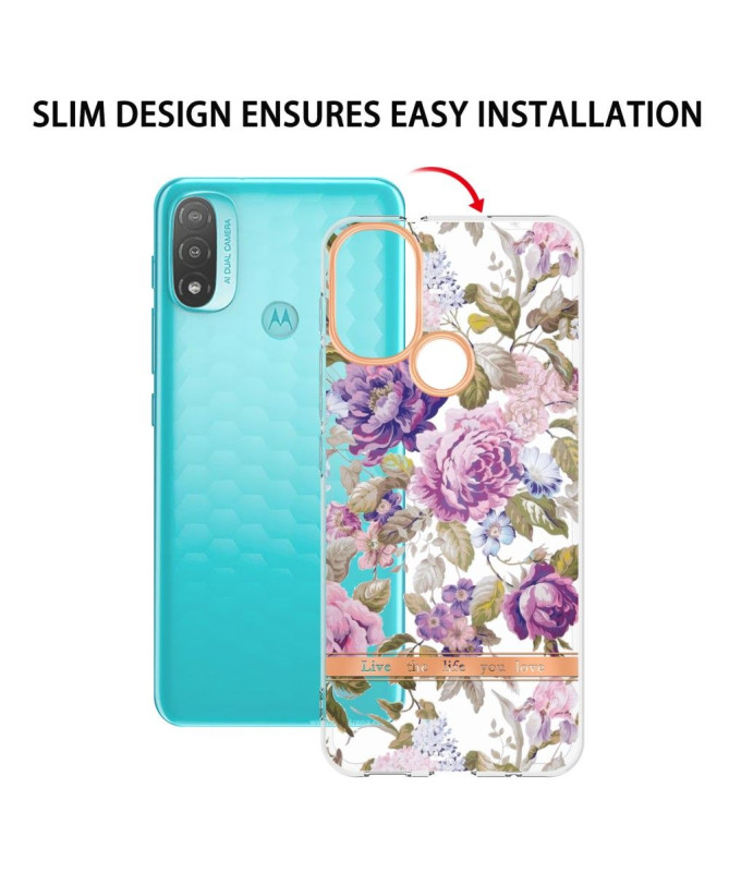 Coque Motorola Moto E20 / E30 / E40 La Pivoine violette