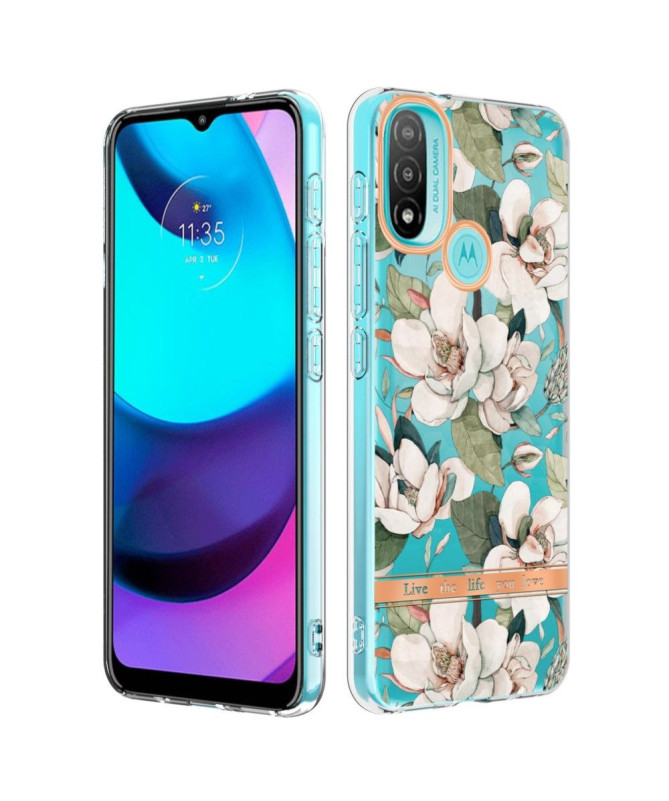 Coque Motorola Moto E20 / E30 / E40 Gardénia fleur blanche