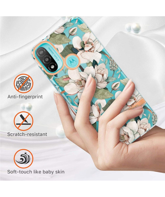 Coque Motorola Moto E20 / E30 / E40 Gardénia fleur blanche