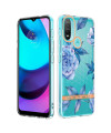 Coque Motorola Moto E20 / E30 / E40 Pivoine bleu