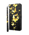 Housse Motorola Moto E20 / E30 / E40 illustration papillons dorés