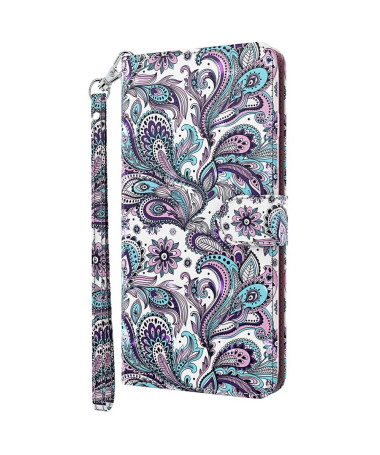 Housse Motorola Moto E20 / E30 / E40 paisley fleur