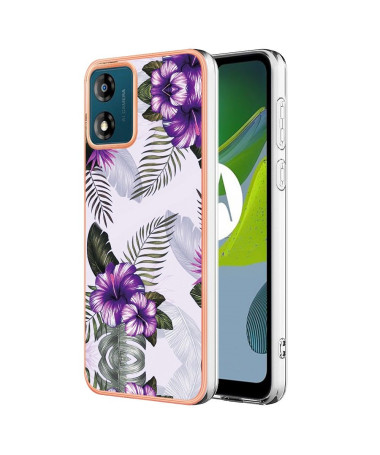 Coque Moto E13 Fleurs Exotiques