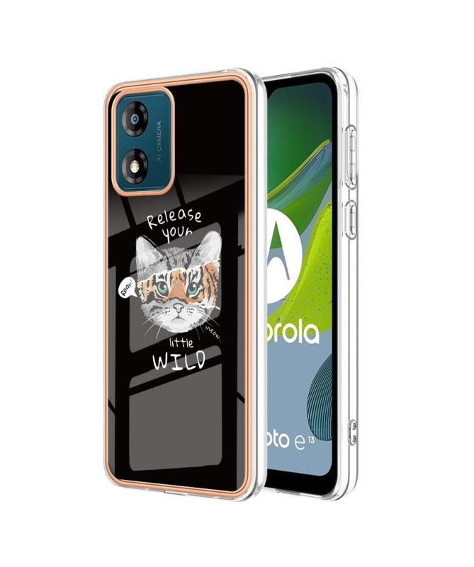 Coque Moto E13 Esprit Félin