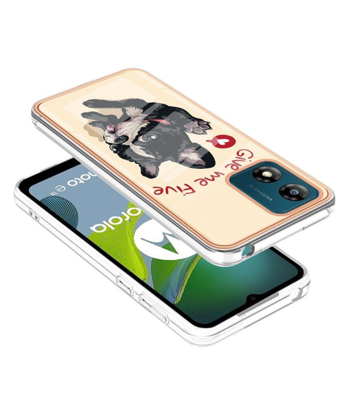 Coque Moto E13 Give Me Five Dog