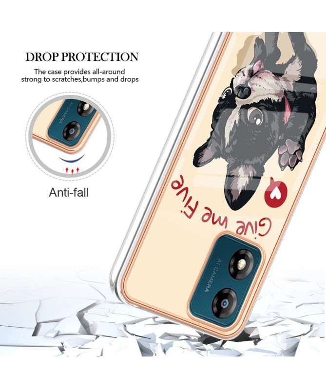 Coque Moto E13 Give Me Five Dog