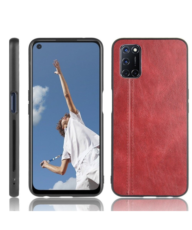 Coque Oppo A72 Effet Cuir Coutures