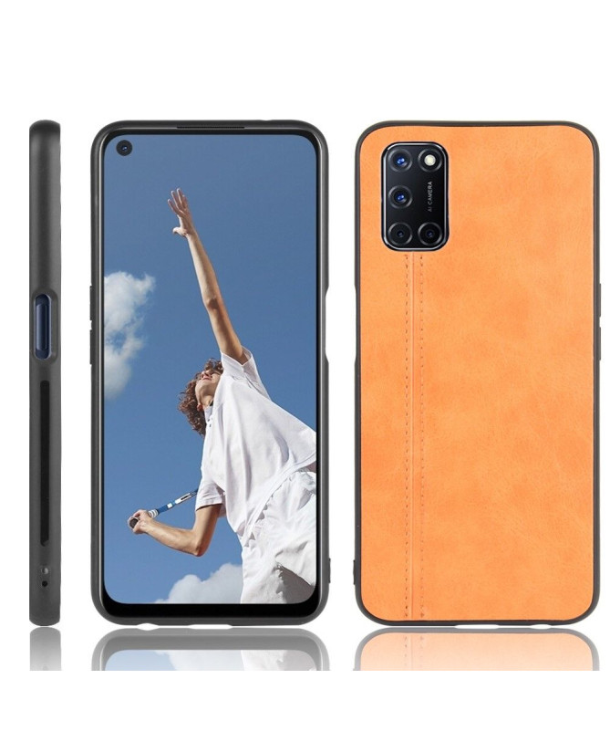 Coque Oppo A72 Effet Cuir Coutures
