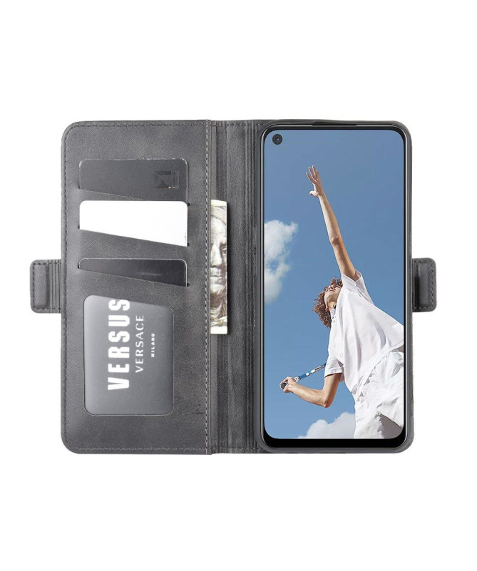 Housse Oppo A72 revêtement simili cuir mat