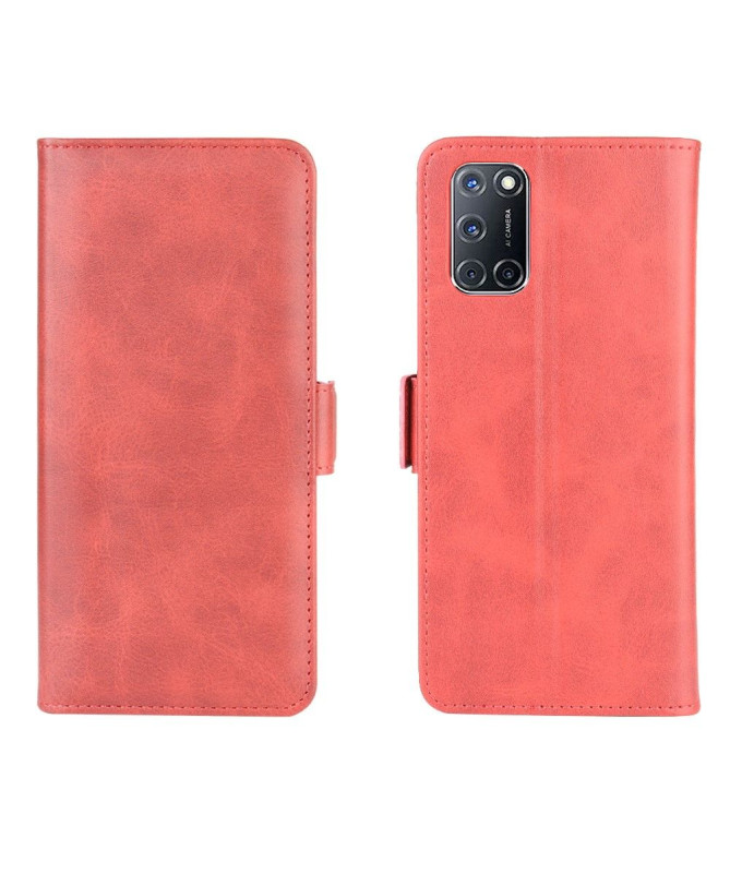 Housse Oppo A72 revêtement simili cuir mat