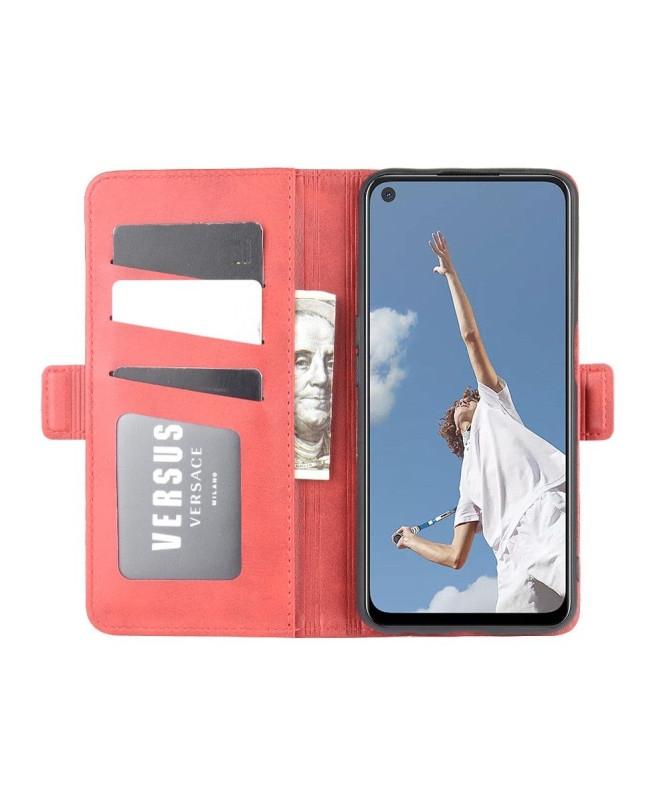 Housse Oppo A72 revêtement simili cuir mat