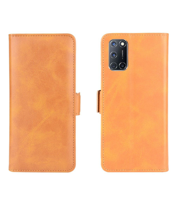 Housse Oppo A72 revêtement simili cuir mat