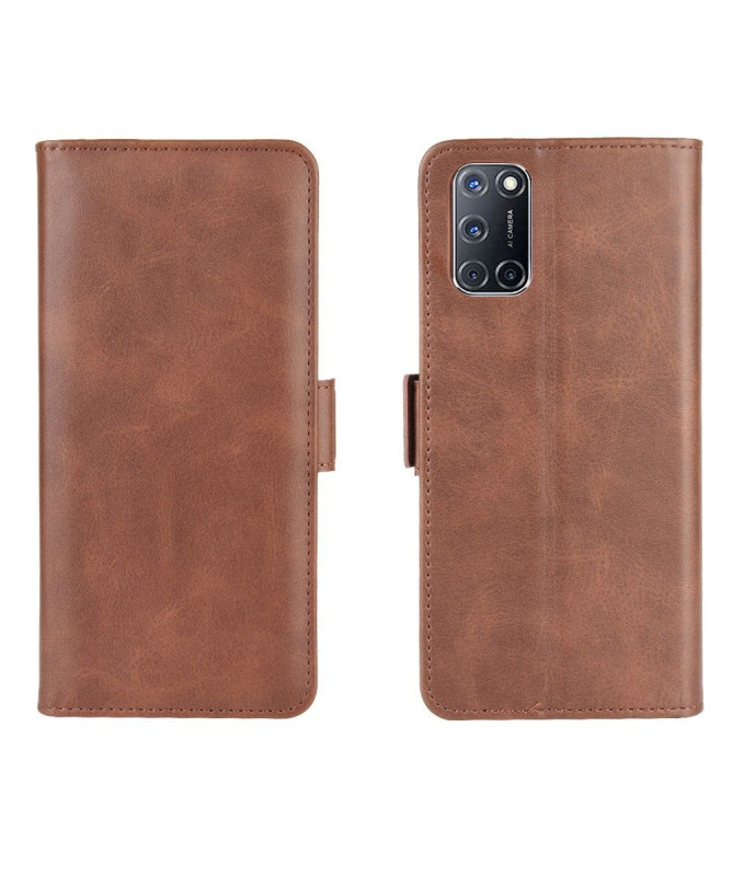 Housse Oppo A72 revêtement simili cuir mat