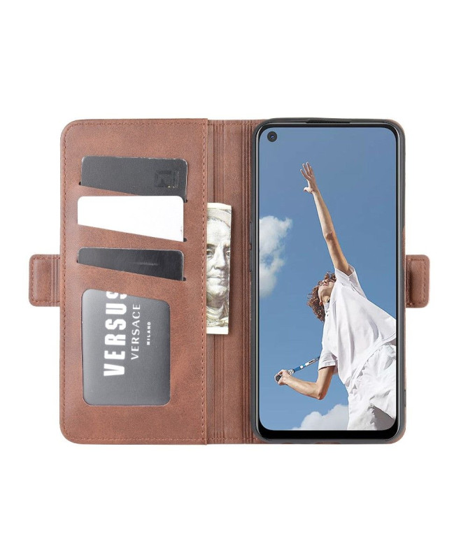 Housse Oppo A72 revêtement simili cuir mat