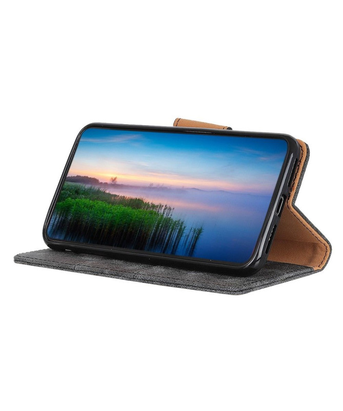 Étui Oppo Reno 4 5G Edouard simili cuir vintage - Noir