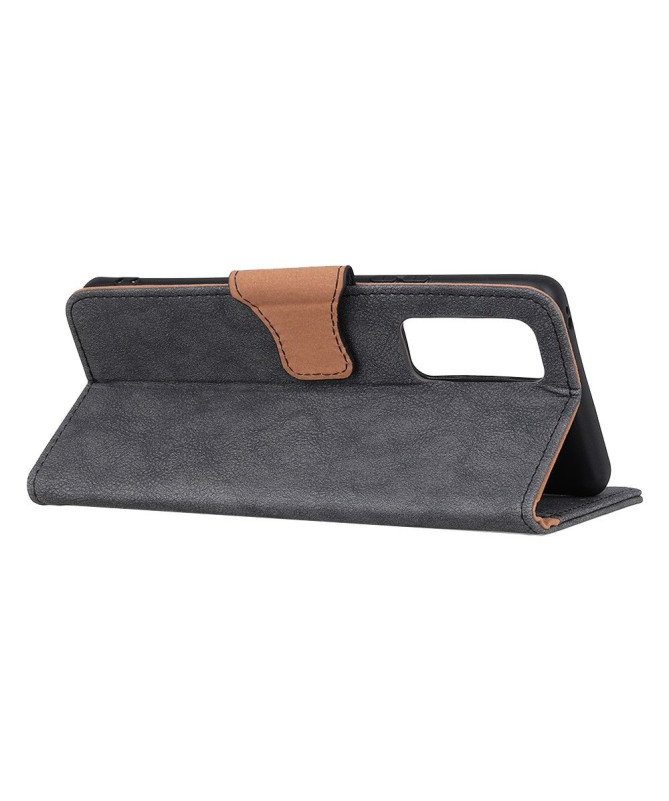 Étui Oppo Reno 4 5G Edouard simili cuir vintage - Noir