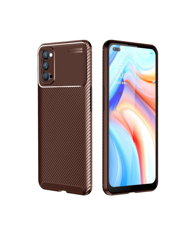 Coque Oppo Reno 4 5G effet fibre de carbone