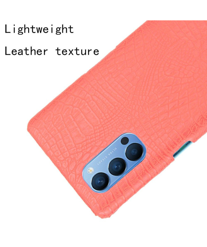 Coque Oppo Reno 4 5G effet peau de croco