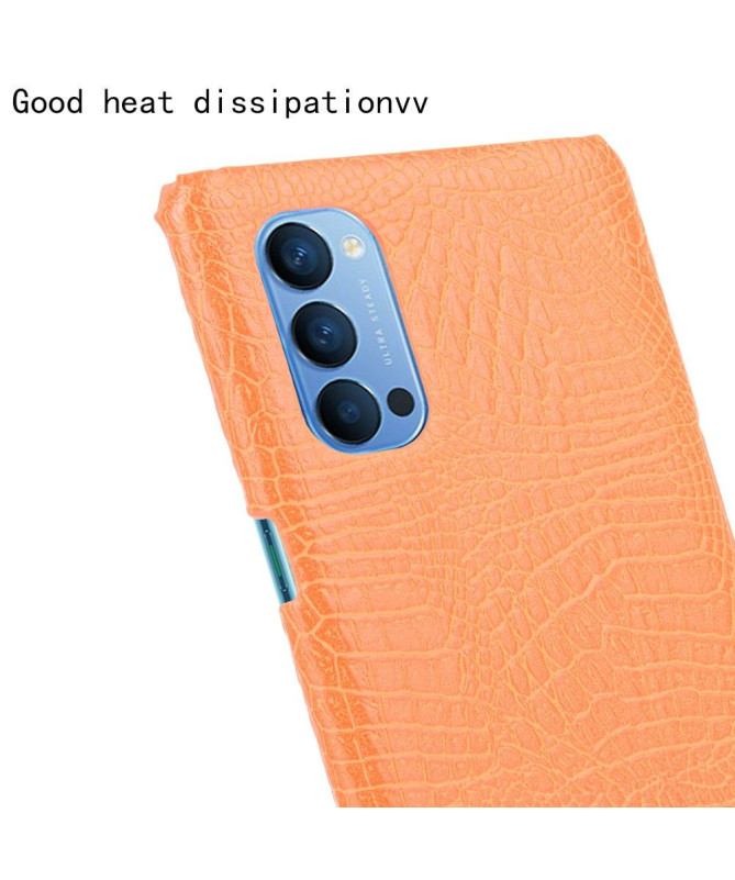 Coque Oppo Reno 4 5G effet peau de croco