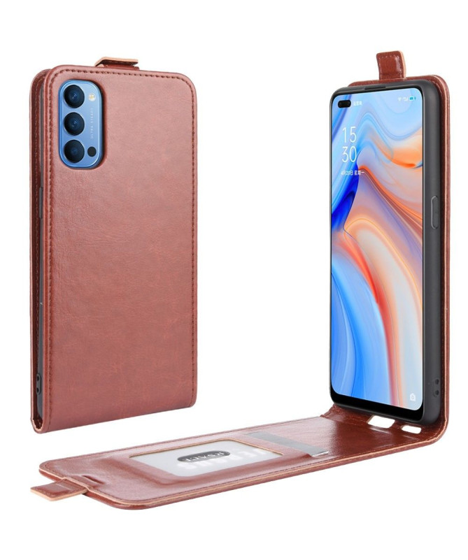Housse Oppo Reno 4 5G simili cuir avec rabat verticale