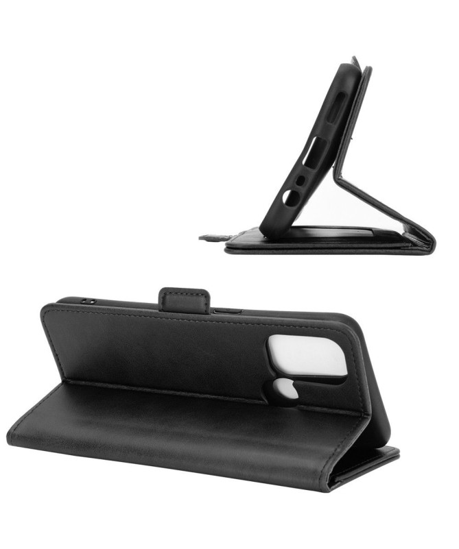 Étui portefeuille Oppo A53 revêtement simili cuir mat