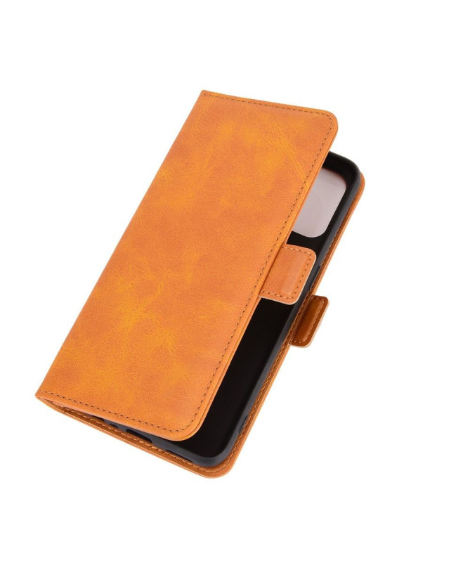 Étui portefeuille Oppo A53 revêtement simili cuir mat