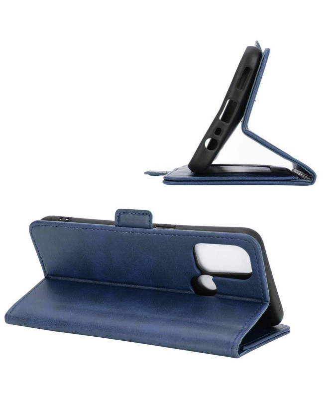 Étui portefeuille Oppo A53 revêtement simili cuir mat