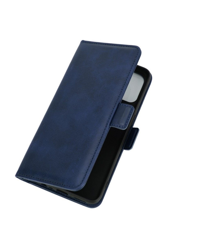 Étui portefeuille Oppo A53 revêtement simili cuir mat