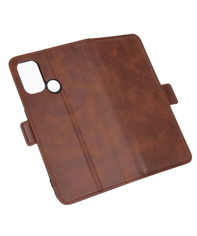 Étui portefeuille Oppo A53 revêtement simili cuir mat