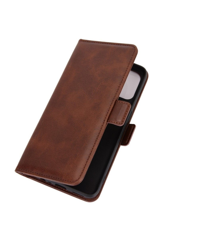 Étui portefeuille Oppo A53 revêtement simili cuir mat