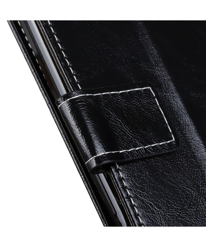 Housse Oppo A54 5G / A74 5G effet cuir luxueux coutures