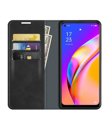 Étui Oppo A94 5G simili cuir fonction stand