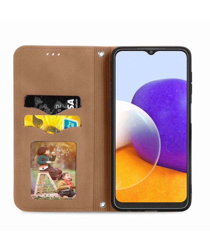 Housse Samsung Galaxy A22 4G Business Rétro