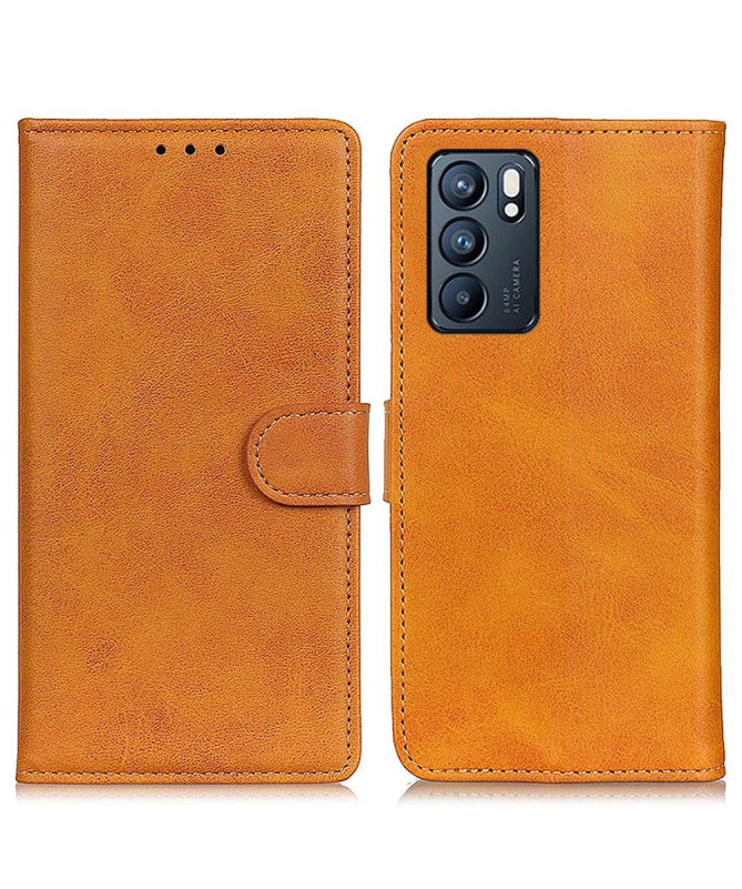 Housse Oppo Reno 6 5G Marius effet cuir mat